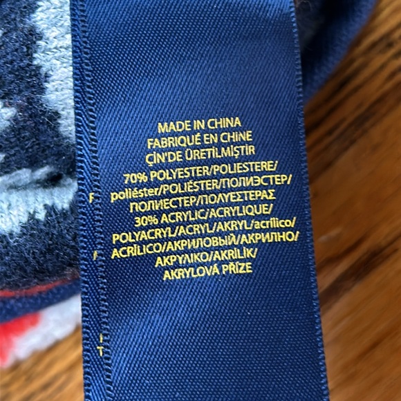 Ralph Lauren POLO Nordic print red, white, blue Sherpa vest. Size 4T. Zip/snap - Picture 3 of 10